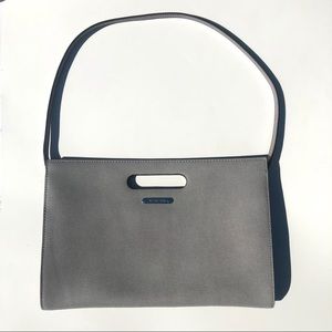 Michael Kors Gray Envelope Clutch W/ Strap EUC